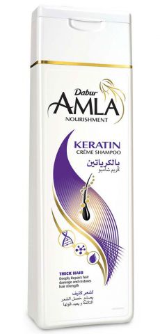 Крем-шампунь Амла з кератином для густини волосся 200 мл Dabur Amla Nourishment Keratin Cream Shampoo - фото 1