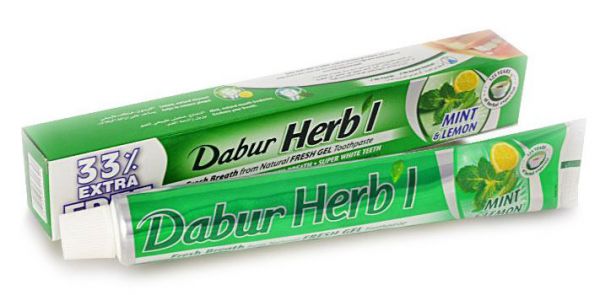 Зубна паста-гель Мʼята та Лимон 80 г Dabur Herb'l Mint and Lemon Green Gel Toothpaste 80 g - фото 1