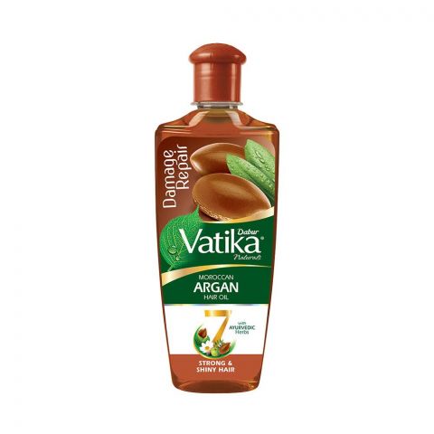 Масло для волос обогащеное Арганой 200 мл Dabur Vatika Argan Enriched Hair Oil - фото 1