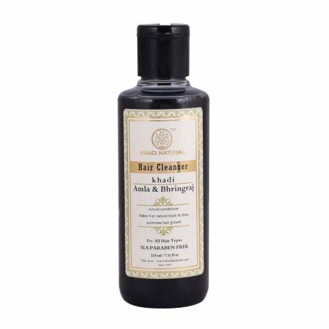 Шампунь бессульфатний Амла і Брінградж 210 мл Khadi Natural Amla and Bhringraj Hair Cleanser SLS/Paraben Free - фото 1