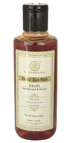 Гель для вмивання Сандал і мед 210 мл Khadi Natural Face wash Sandal and Honey - фото 1