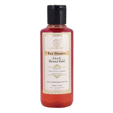 Шампунь Хна і Туласі 210 мл Khadi Natural Henna Tulsi Hair Cleanser - фото 1