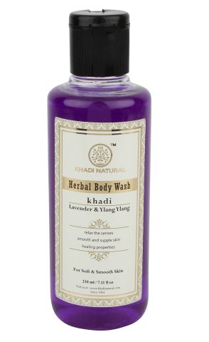 Гель для душа Лаванда та Іланг-іланг 210 мл Khadi Natural Herbal Body Wash Lavender and Ylang Ylang - фото 1