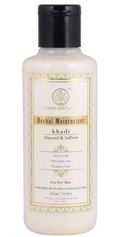 Лосьйон зволожуючий Мигдаль і Шафран 210 мл Khadi Natural Herbal Moisturizer Almond and Saffron - фото 1