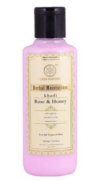 Лосьйон зволожуючий Роза і Мед 210 мл Khadi Natural Herbal Moisturizer Rose and Honey - фото 1
