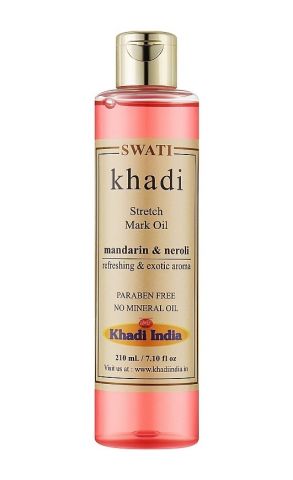 Масло от растяжек мандарин и нероли 210 мл Khadi Swati Herbal Stretch Mark Oil Mandarin & Neroli - фото 1