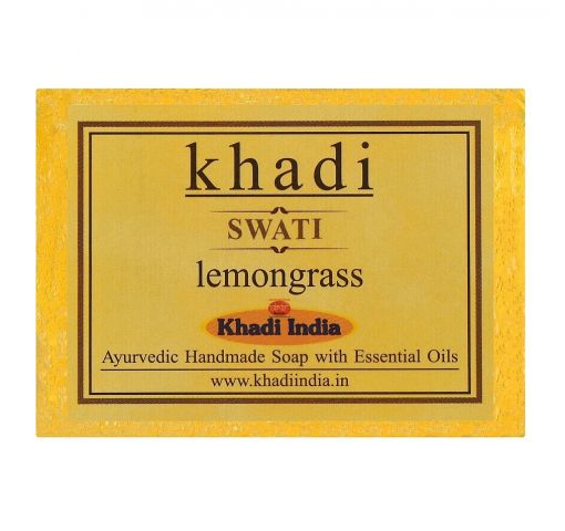 Мило ручної роботи з лемонграсом 125 г Khadi Swati Lemongrass Soap - фото 1