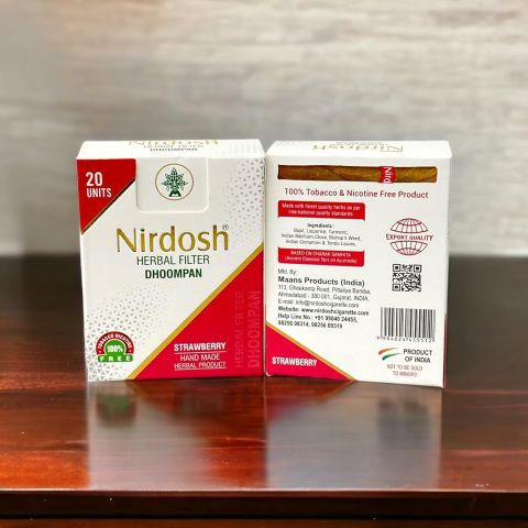 Нирдош Клубника 20 шт Maans Nirdosh Herbal Dhoompan Strawberry - фото 2