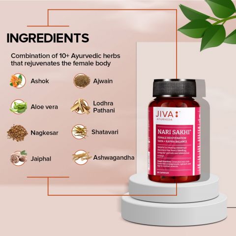 Нари сакхи (тоник для женщин) 60 капс Jiva Ayurveda Nari Sakhi 60 cap - фото 5