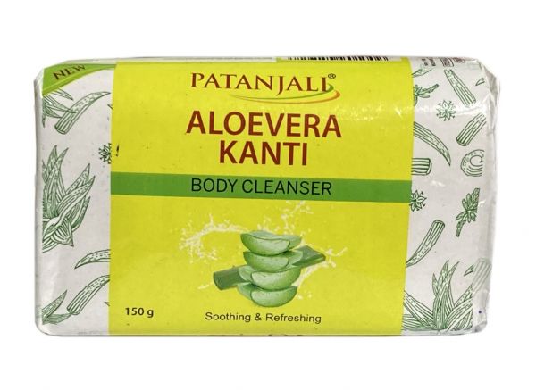 Мило зволожуюче з алое вера 150 г Patanjali Aloe Vera Kanti Body Cleanser - фото 1