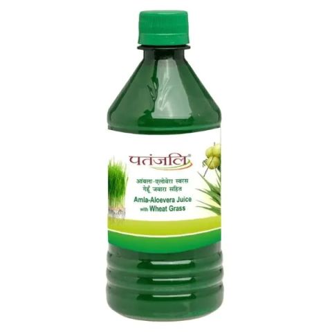 Сік Амла-Алое Вера з паростками пшениці 500 мл Patanjali Amla-Aloevera With Wheatgrass Juice - фото 1