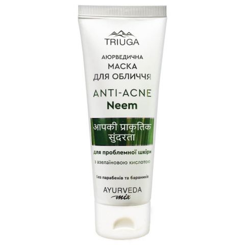 Маска для обличчя Нім для проблемної шкіри 75 мл Triuga Ayurveda Mix Anti-acne Neem - фото 1
