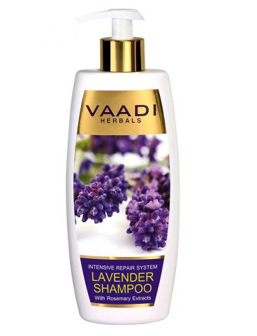Шампунь відновлюючий Лаванда з екстрактом розмарину 350 мл Vaadi Lavender Shampoo with Rosemary Extract - фото 1
